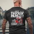 Best Truckin Papa Ever Big Rig Trucker Father's Day Gif Men's T-shirt Back Print Gifts for Old Men