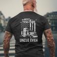 Best Truckin Uncle Ever American Flag Father's Day Mens Back Print T-shirt Gifts for Old Men