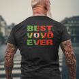 Best Vovo Ever Portuguese Grandpa Portugal Flag Mens Back Print T-shirt Gifts for Old Men
