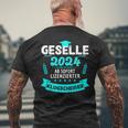 Bestandene Gesellenprüfung Gesellenbrief Azubi Geselle 2024 T-Shirt mit Rückendruck Geschenke für alte Männer