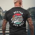 Bester Bonus Papa Der Weltintage Stepfather Father's Day T-Shirt mit Rückendruck Geschenke für alte Männer