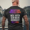 Bester Bonus Papa Weilater Sein Mehr Ausmacht Dna T-Shirt mit Rückendruck Geschenke für alte Männer