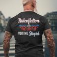 Biden Flation The Cost Of Voting Stupid Anti Biden 4Th July Men's T-shirt Back Print Gifts for Old Men