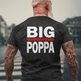 Big Poppa Hip Hop Dad Fathers Day Mens Back Print T-shirt Gifts for Old Men