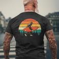 Bigfoot Surfer Retro Surfingboard Surfing Beach Surfboard Men's T-shirt Back Print Gifts for Old Men