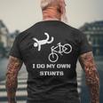 Bike Lover I Do My Own Stunts Bmx Cycling Men's T-shirt Back Print Gifts for Old Men