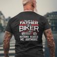Biker Dad Fathers Day Motorcycle For Dad Mens Back Print T-shirt Gifts for Old Men