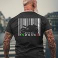 Biker Moto Gp Vintage Barcode Motorcycle S T-Shirt mit Rückendruck Geschenke für alte Männer