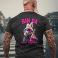 Bin Da Kann Losgehen Bunny Party T-Shirt mit Rückendruck Geschenke für alte Männer