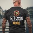 Bitcoin Billionaire Club Cryptocurrency Investors Men's T-shirt Back Print Gifts for Old Men