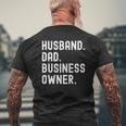 Black Husband Dad Business Owner Ceo Entrepreneur Men Mens Back Print T-shirt Gifts for Old Men