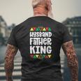 Black Pride S For Men Husband Father King Dad Mens Back Print T-shirt Gifts for Old Men
