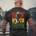 Black Queen Black History Queen Afro-African American Women Men's T-shirt Back Print Gifts for Old Men