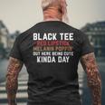 Black Red Lipstick Melanin Brown Skin Black History Men's T-shirt Back Print Gifts for Old Men