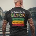 Black History Month Apparel Africa Map Kente Cloth Women Men's T-shirt Back Print Gifts for Old Men