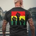 Black History Month Fist Men's T-shirt Back Print Gifts for Old Men