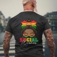 Black History Month Social Worker Social Work Month Women Men's T-shirt Back Print Gifts for Old Men
