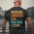 Black Yellow Chocolate Fox Red Silver Lab Dad And Bbq King Men's T-shirt Back Print Gifts for Old Men