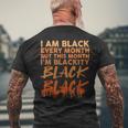 Blackity Black Every Month Black History Bhm African Women Men's T-shirt Back Print Gifts for Old Men