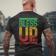 Bless Up Reggae Music Rastafari Lion Of Judah Rasta Men's T-shirt Back Print Gifts for Old Men