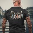 Blessed Mamaw Cute Leopard Print Men's T-shirt Back Print Gifts for Old Men