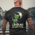 I Blew Out The Sun On Birthday Dinosaur 2024 Solar Eclipse Men's T-shirt Back Print Gifts for Old Men