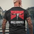 Boho Bull Skull Cow Oklahoma Smokeshow Western Country Mens Back Print T-shirt Gifts for Old Men
