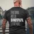 Bonuspapa Bester Stiefpapa Stiefvater Bonus Papa T-Shirt mit Rückendruck Geschenke für alte Männer