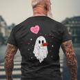 Be My Boo Valentine Ghost With Balloon Happy V Day Couple Men's T-shirt Back Print Gifts for Old Men