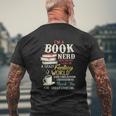 I Am A Book Nerd Book Lover Mens Back Print T-shirt Gifts for Old Men