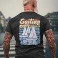 Boote Sailing Opa Papaater Segeln Segelboot T-Shirt mit Rückendruck Geschenke für alte Männer