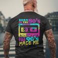 Born In The 80S But 90S Made Me Vintage Cassette Men's T-shirt Back Print Gifts for Old Men