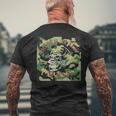 Böser Alter Mann Opa Papa Totenkopf Skullintage Biker T-Shirt mit Rückendruck Geschenke für alte Männer