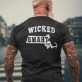 Boston Massachusetts Smart Accent Wicked Smaht Ma Men's T-shirt Back Print Gifts for Old Men