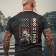 Boxing Us Flag For Dad Boxer Patriotic 4Th Of July Men's T-shirt Back Print Gifts for Old Men