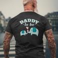 Boy Elephant Baby Shower Daddy To Be Mens Back Print T-shirt Gifts for Old Men