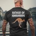 Boys Kangaroo Dad Father's Day Father Of Kangaroos Men's T-shirt Back Print Gifts for Old Men