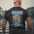 Boys Rhino Dad Rhinoceros Quote Father's Day Rhinos Men's T-shirt Back Print Gifts for Old Men