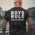 Boys Rule Girls Drool Unique Top CoolMen's T-shirt Back Print Gifts for Old Men