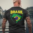 Brasil Sport Soccer Football Brazilian Flag Men's T-shirt Back Print Gifts for Old Men