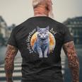 Britisch Kurzhaar Katzen Papa Cat Dad Daddy Haustier Freund T-Shirt mit Rückendruck Geschenke für alte Männer