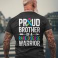 Brother Of A Rare Disease Warrior Rare Disease Awareness Men's T-shirt Back Print Gifts for Old Men