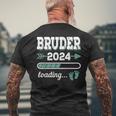 Bruder 2024 Loading Werdender Großer Bruder 2024 T-Shirt mit Rückendruck Geschenke für alte Männer