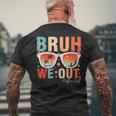 Bruh We Out Office Staff Retro Summer Last Day Of School Men's T-shirt Back Print Gifts for Old Men