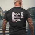 Bucs And Bolts And Rays Mens Back Print T-shirt Gifts for Old Men