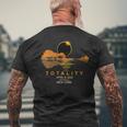 Buffalo New York Total Solar Eclipse 2024 Guitar Men's T-shirt Back Print Gifts for Old Men