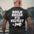 Build Break Fix Repeat RC Car Radio Control Racing Men's T-shirt Back Print Gifts for Old Men