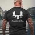 Bull Bull Moose Face Puns Silly Humor Men's T-shirt Back Print Gifts for Old Men