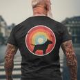 Bull Terrier Retro Style Men's T-shirt Back Print Gifts for Old Men