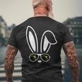 Bunny Ears Sunglasses Easter Total Solar Eclipse 2024 Men's T-shirt Back Print Gifts for Old Men